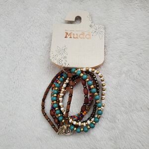 NWT Mudd Vibrant Beaded Bracelet Set